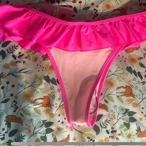 Strawberry Milk Mob Pink Ruffle Bikini Bottom